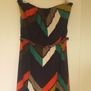 Chevron Strapless Dress